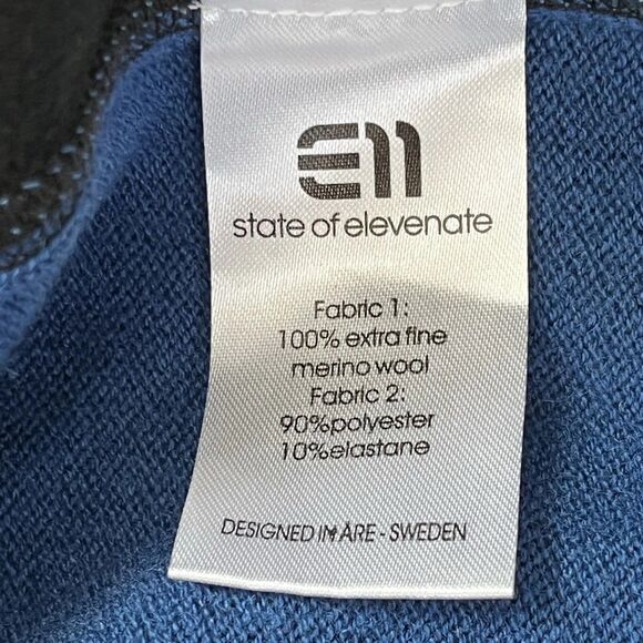 State Of Elevenate E11 Men’s Full Zip 100% Merino Wool Sweater Jacket Size L - Picture 16 of 16